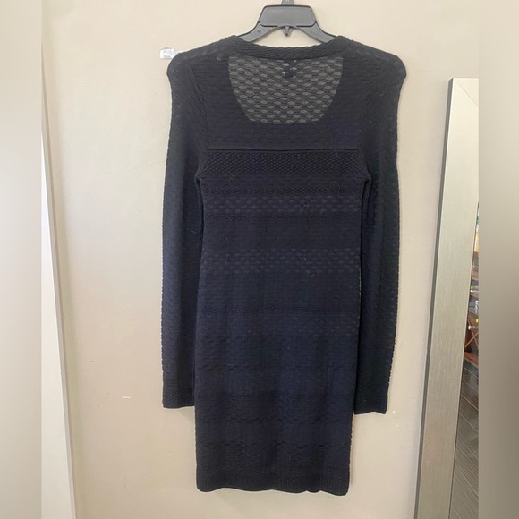 M MISSONI LONG SLEEVE DRESS BLACK TEXTURED KNIT SIZE 40A - Picture 3 of 6